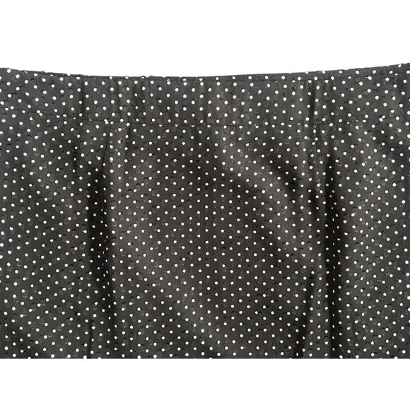 Ann Taylor Black Skirt White Polka Dot Knee Length Skirt Lined Ruffles - Size 14 - Picture 16 of 16